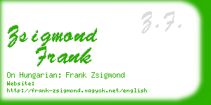 zsigmond frank business card